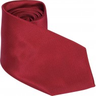 Corbata 100% microfibra jacquard roja oscura